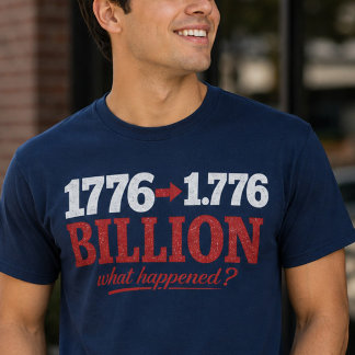 1776 から 17億7600万 への変貌 Tシャツ