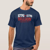 1776 から 17億7600万 への変貌 Tシャツ (正面)