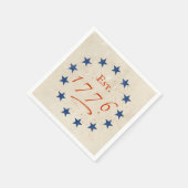 1776 アメリカンスターズ スタンダードカクテルナプキン (角)