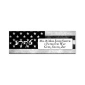 1776 アメリカ国旗風 返信住所印 セルフインキングスタンプ (デザイン)