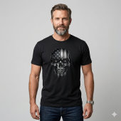 1776 アメリカ国旗 スカル 愛国者 USA 250周年記念 Tシャツ