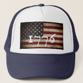 1776 アメリカ国旗 愛国 トラッカー ハット (正面)