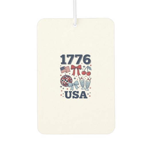 1776 アメリカ愛国クォケットベクターデザイン_1 カーエアーフレッシュナー (正面)