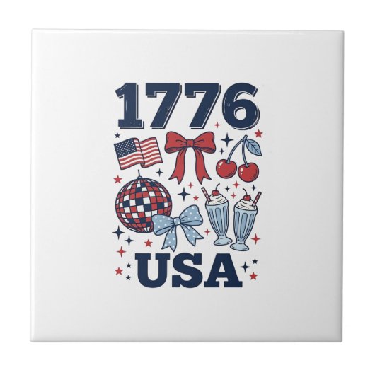 1776 アメリカ愛国クケットベクター デザイン_1 タイル (正面)