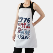 1776 アメリカ愛国コケット ベクター デザイン_1 エプロン (インサイチュ)