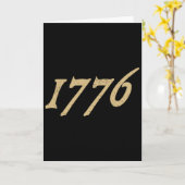 1776 アメリカ独立宣言 7月 カード (黄色い花)