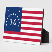 1776 アメリカ独立戦争ベニントンの旗 フォトプラーク (側面)