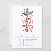 1776 アメリカ生誕祭の招待状 招待状 (正面)