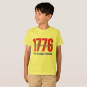 1776 アメリカ - それは全て自由についてです Tシャツ (正面フル)