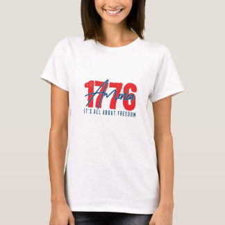 1776 アメリカ フリーダム ダストレス ヴィンテージ グラフィック Tシャツ