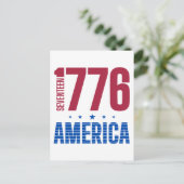 1776 アメリカ 独立250周年 歴史的自由 ポストカード (スタンド正面)