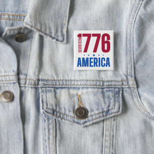 1776 アメリカ 独立250周年 歴史的自由 缶バッジ