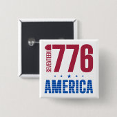 1776 アメリカ 独立250周年 歴史的自由 缶バッジ (正面&裏面)
