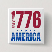 1776 アメリカ 独立250周年 歴史的自由 缶バッジ (正面)