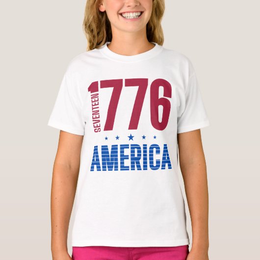 1776 アメリカ 独立250周年 歴史的自由 Tシャツ (正面)