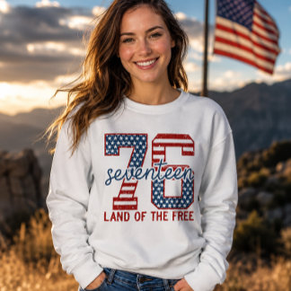1776 アメリカ 自由の国 愛国的なヴィンテージ スウェットシャツ