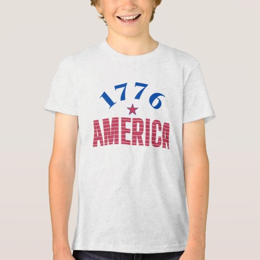 1776 アメリカ 自由の年 トライブレンドTシャツ (正面)