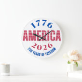 1776 アメリカ 2026 アメリカ独立250周年 ラージ壁時計 (ホーム)
