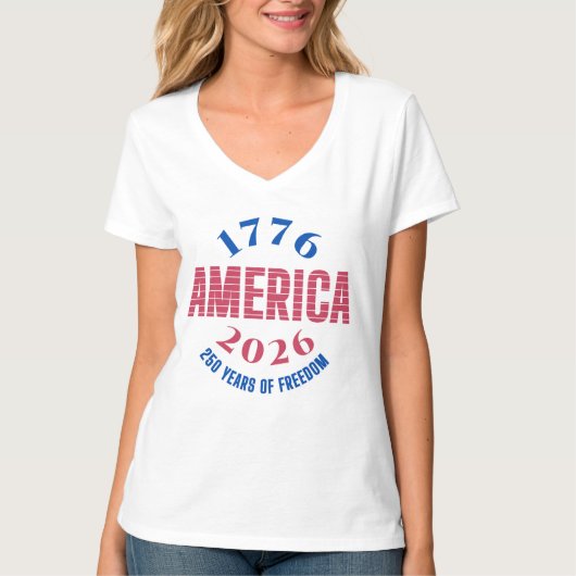 1776 アメリカ 2026 アメリカ独立250周年 Tシャツ (正面)