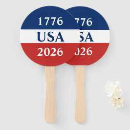 1776 アメリカ 2026 レッド ホワイト ブルー 愛国心 ハンドファン