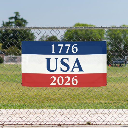 1776 アメリカ 2026 レッド ホワイト ブルー 愛国心 横断幕 (インサイチュ)