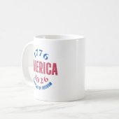 1776 アメリカ 2026 自由の250周年 コーヒーマグカップ (正面左)