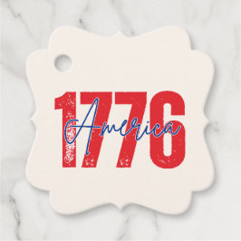 「1776 アメリカ」250周年記念ソフトアイボリー7月4日 フェイバータグ