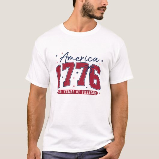 1776 アメリカ 250年 自由のために Tシャツ (正面)
