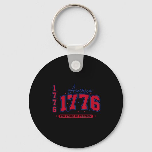 1776 アメリカ 250年 自由 キーホルダー (正面)
