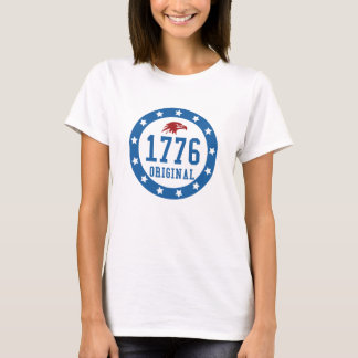 1776 オリジナル 7月4日 バッジ Tシャツ