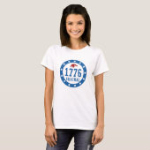 1776 オリジナル 7月4日 バッジ Tシャツ (正面フル)