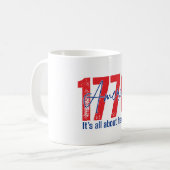 1776 フリーด้ムの精神 4th of July コーヒーマグカップ (正面左)
