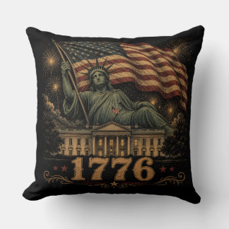 1776 愛国 アメリカ国旗 自由の女神 クッション