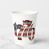 1776 独立記念日 ペーパークリーナー 紙コップ (正面)