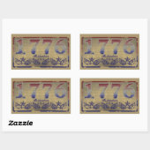 1776 独立 長方形シール (シート)