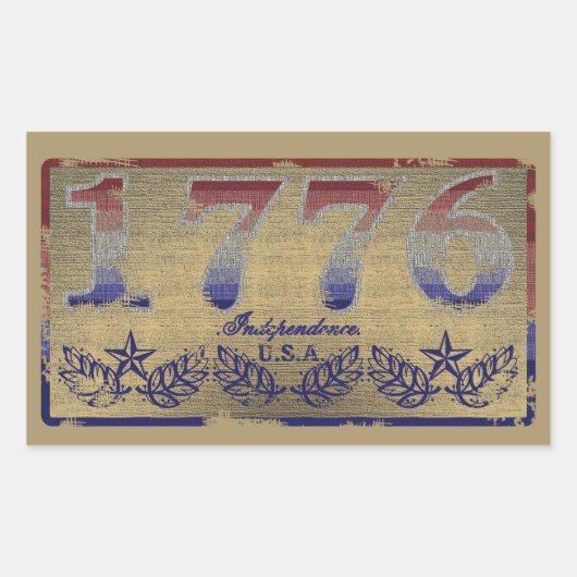 1776 独立 長方形シール (正面)