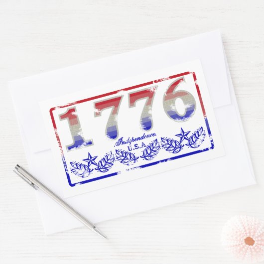 1776 独立 長方形シール (封筒)