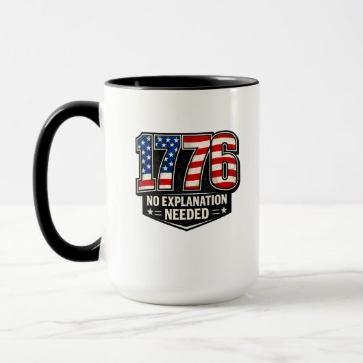 1776 説明不要 アメリカ国旗 愛国主義 マグカップ (左)