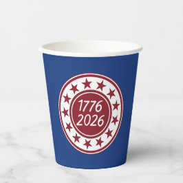 1776-2026愛国パーティーテーマ 紙コップ