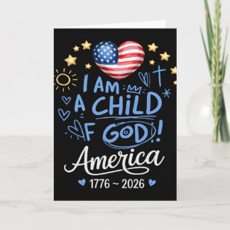1776 2026 アメリカ人の子供 神の子 250周年 誕生日 4 カード