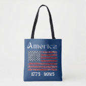 1776-2026 アメリカ国旗 アメリカ 250周年記念 トートバッグ (正面)