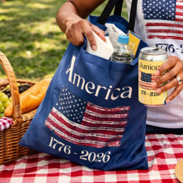 1776-2026 アメリカ国旗 アメリカ 250周年記念 トートバッグ