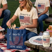 1776-2026 アメリカ国旗 アメリカ 250周年記念 トートバッグ