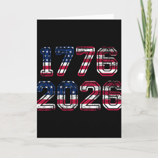 1776-2026 アメリカ国旗 イーグル Tシャツ 誕生日250周年記念 カード