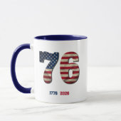 1776-2026 アメリカ建国250周年記念パトリオティックデザイン マグカップ (左)