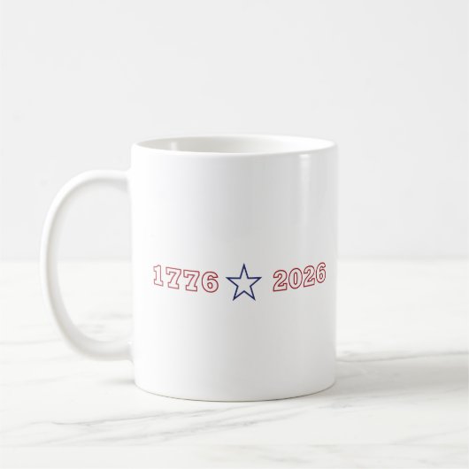 1776 2026 アメリカ建国250周年記念パトリオティック コーヒーマグカップ (左)