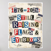 1776-2026 アメリカ建国250周年記念 エッジーな身代金要求風デザイン ポスター (正面)