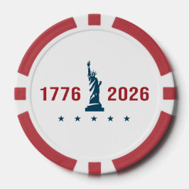 1776 2026 アメリカ建国250周年記念 パトリオティック ポーカーチップ
