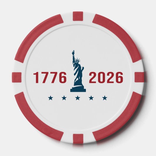 1776 2026 アメリカ建国250周年記念 パトリオティック ポーカーチップ (正面)