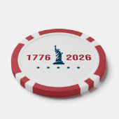 1776 2026 アメリカ建国250周年記念 パトリオティック ポーカーチップ (シングル)
